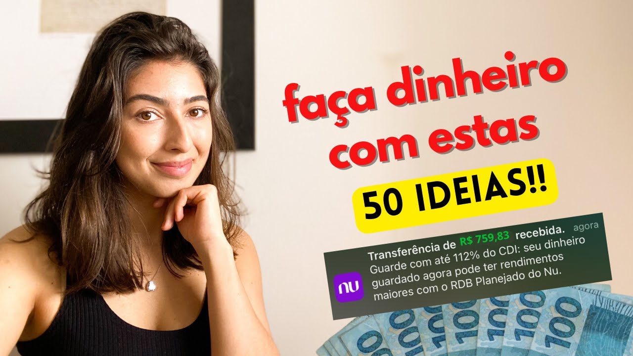 50 IDEIAS de RENDA EXTRA para GANHAR MAIS DINHEIRO e SAIR DA POBREZA