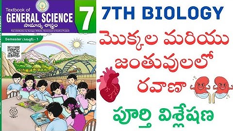 7th class science - మొక్కలలో మరియు జంతువులలో రవాణా lesson explanation, APDSC SGT/SA biology classes