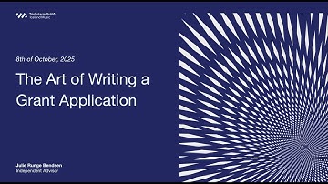 The Art of Writing a Grant Application