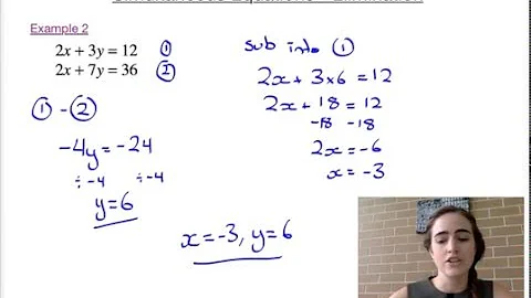Simultaneous Equations - Elimination Method