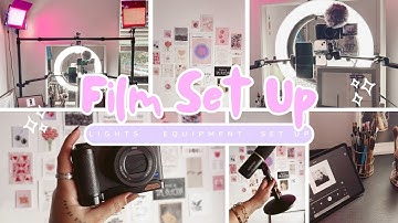 Minimalist YouTube Studio Setup: Everything You Need on ONE Desk! 💖