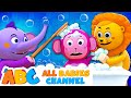 ABC | Baby Bath Time | Kids Songs and More | All Babies Channel