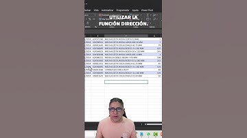 Cómo determinar la referencia de una celda con la función DIRECCIÓN #shorts #excel