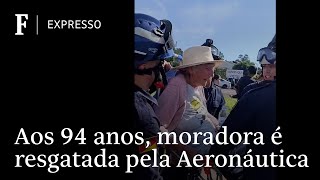 Aos 94 anos, moradora de Eldorado do Sul é resgatada pela Aeronáutica