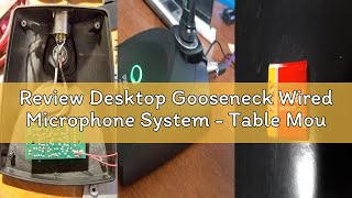 Review Desktop Gooseneck Wired Microphone System - Table Mounted Corded Voice Condenser Mic with Pop