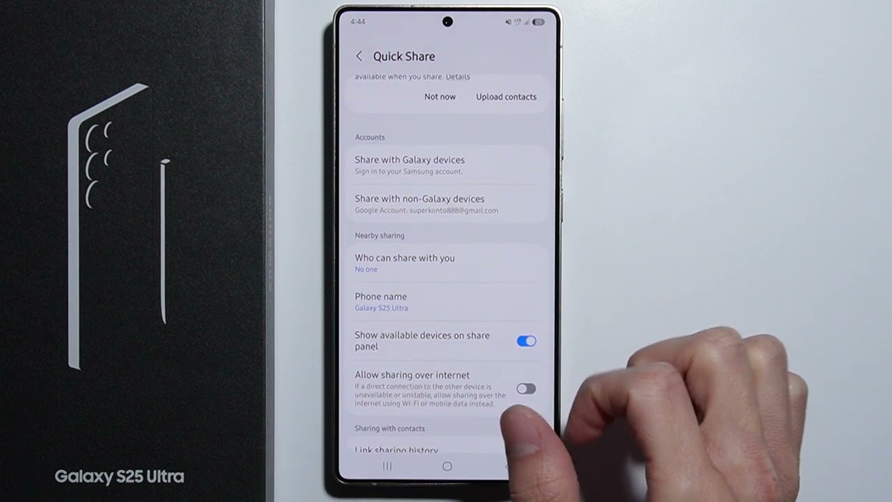 Samsung S25 Ultra: How to Turn On/Off Quick Share?