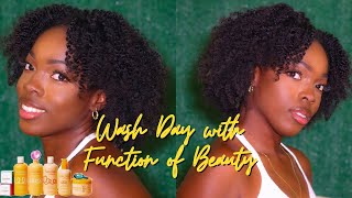 Wash Day with Function Of Beauty Coily Hair On Texturized Hair- Review