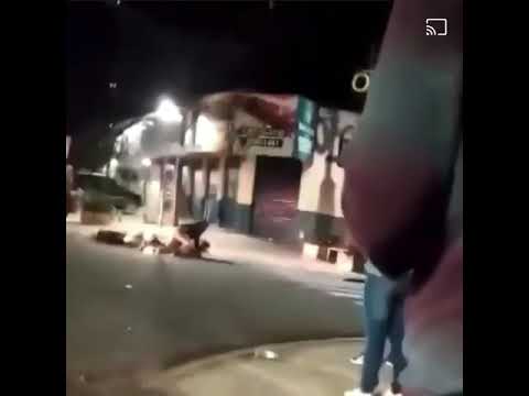 Brazilian Cop Delivers Flying Kick to Dirt Biker (Credit Oliver Lopez)