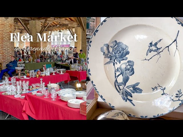 Beautiful Flea Market in France | Antique furniture and Decorations/ Antique tableware / thrifting class=