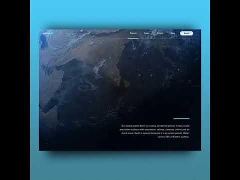 Spaceedu about earth website design UI/UX Design Animation Examples For Inspiration