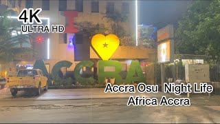 4K Accra Osu Night Life Africa Ghana Watch UHD 4K Travel Vlog