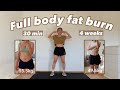 30 min full body fat burn at home   lose 45kg in 28 days low impact  effective