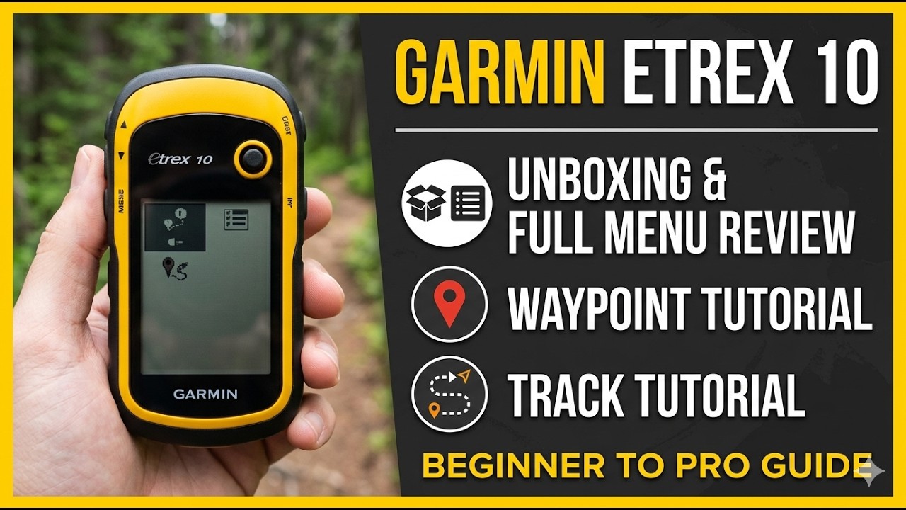 Garmin eTrex 10 GPS – Unboxing, Full Menu Review, Waypoint & Track