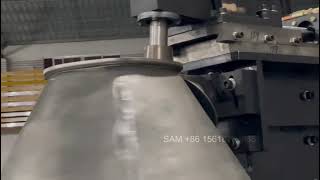 metal cones flanging machine with punch unit