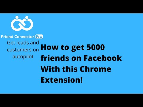 Facebook Friend Connector Chrome Extension Walkthrough