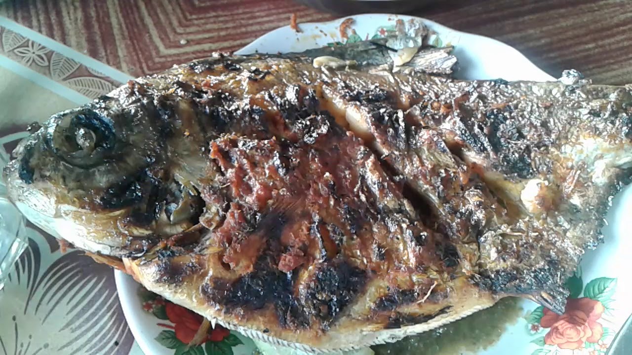 Menu makan siang ikan bawal panggang di harambir na 7