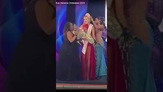 White Woman Wins Miss Universe Zimbabwe. Why Her Crown Kept Falling Off bernardriley  trending