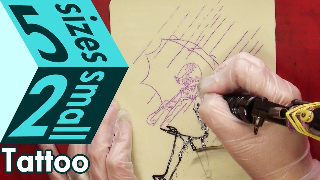 Salt Girl Holding Umbrella Tattoo Practice on Fake Silicon Skin YouTube