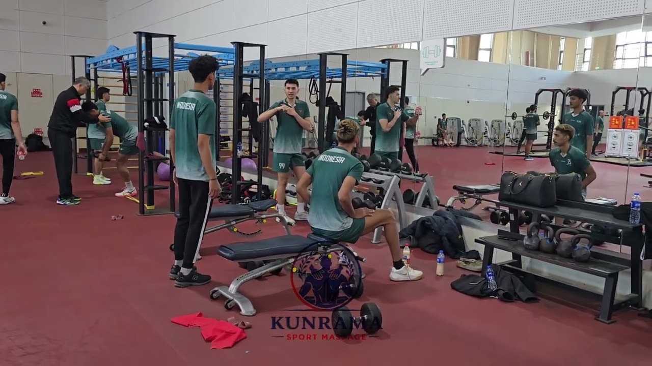 Fasilitas Kelas Dunia 🇨🇳 Timnas Voli Indonesia Gym di Tianjin dengan Mesin Hidrolik Modern #fyp 