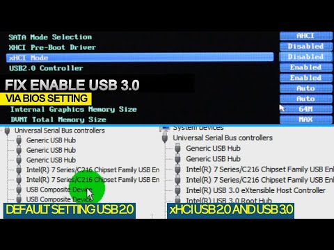 Fix USB 3.0 not active Enable BIOS xHCI Mode for USB 3.0 Get Super Speed USB