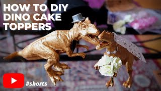 DIY Dinosaur Cake Toppers for Your Wedding (1 minute version!) | #shorts
