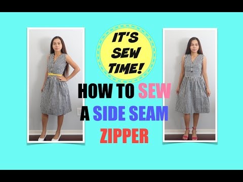 HOW TO SEW A SIDE SEAM ZIPPER ON A DRESS