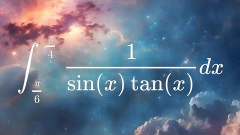 Une intégrale CLASSIQUE !