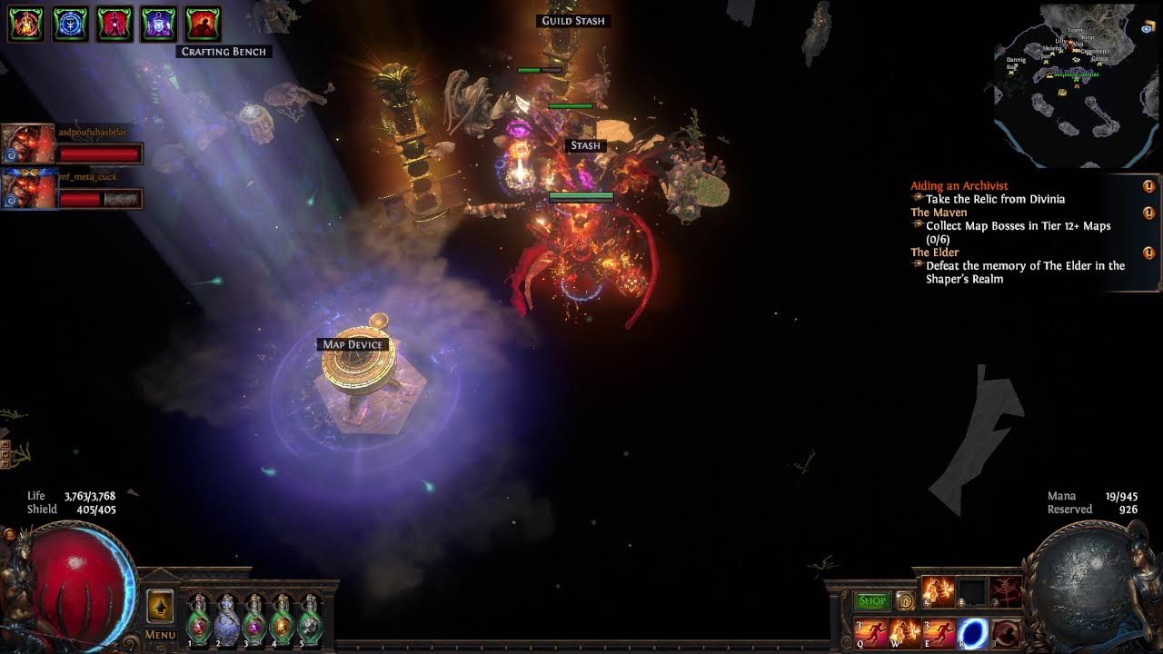 Poe challenges finishing up afflication league youtube