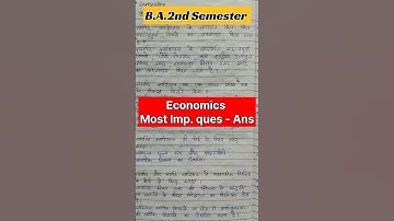 Macro Economics B.A.2nd Sem. Exam 2025-26 most imp. ques - ans #exam #ytviral