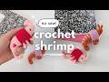 Quick Easy Crochet Shrimp Step By Step Tutorial 