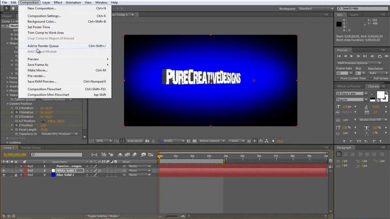 how to make a 3d intro video