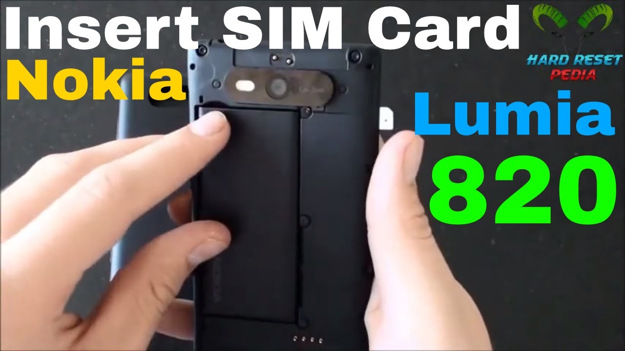 New Nokia Lumia 820 Insert The SIM Card