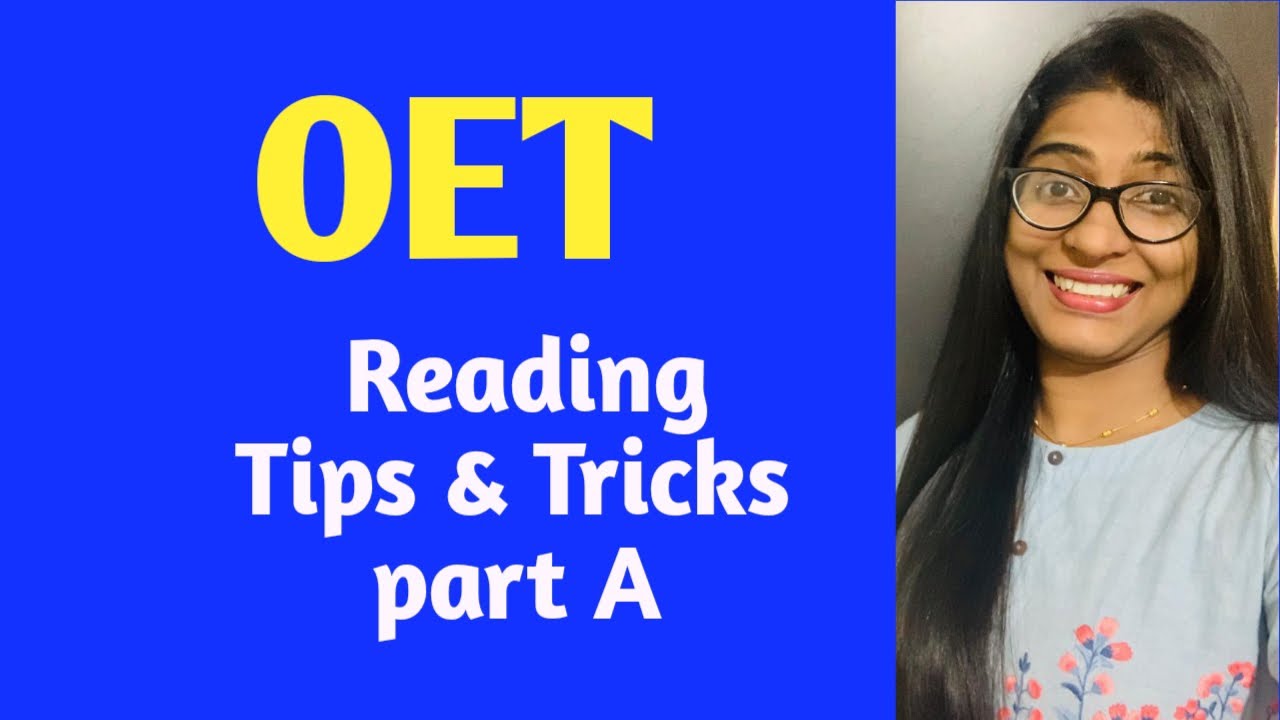 Oet reading tips part a youtube