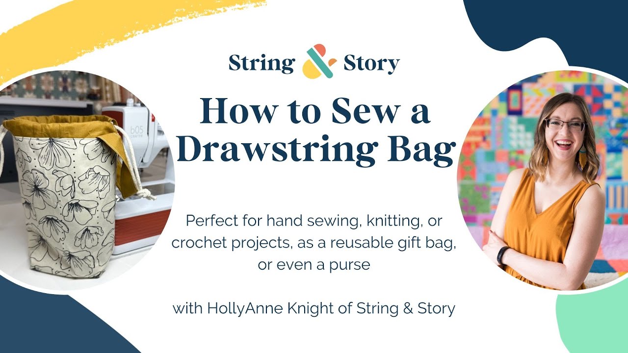 How to Sew a Drawstring Bag YouTube