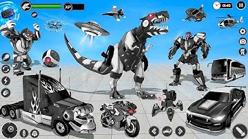 Dino Robot Monster Car Transform Action Shooting Game - Android GamePlay