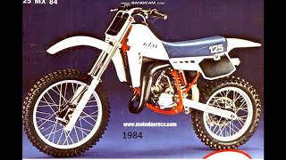 Evolution of KTM sx mx -125 from 1974 to 2020.