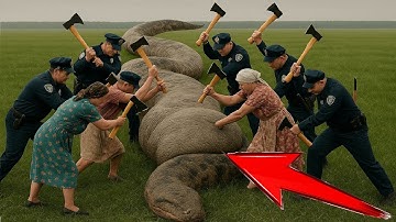 Rescue Team Battles Giant Python to Save Innocent Mother Pig