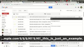 Composing an email using Gmail keyboard shortcuts screenshot 2