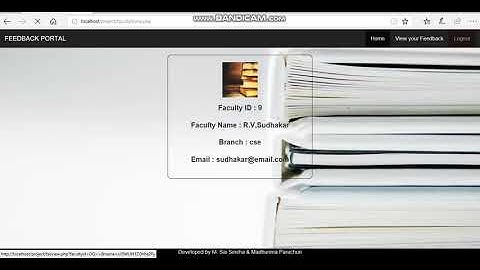 Anonymous Feedback System   Faculty Interface
