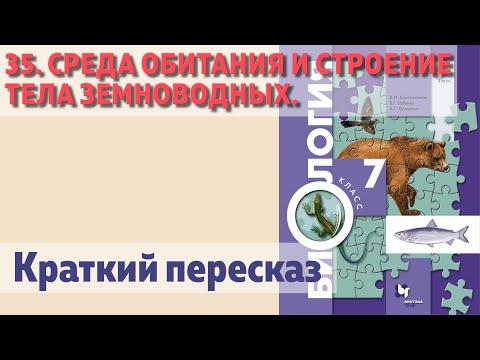 35. Среда обитания и строение тела земноводных. Биология 7 класс.  Краткий пересказ.