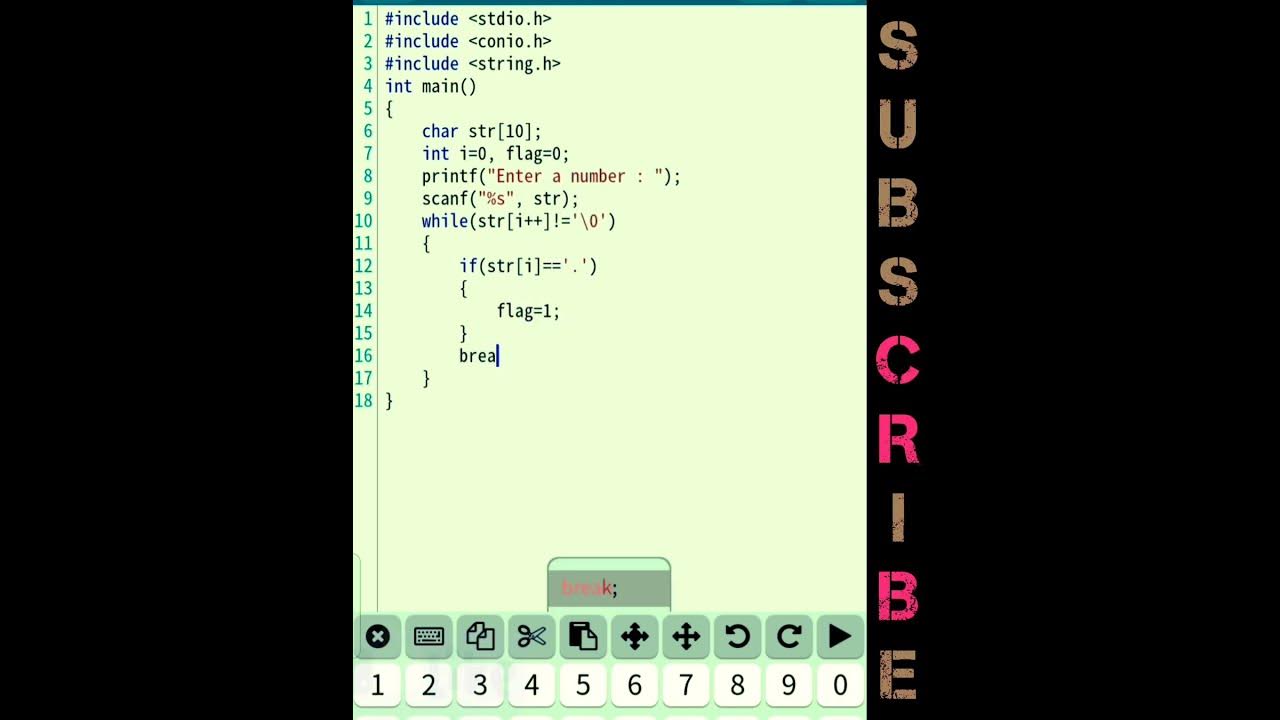 To check whether a number is integer or float c program shorts 