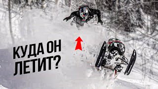 EPIC JUMPS ON A MOUNTAIN SNOWMOBILE. Scandinavian guests. Ridder Mountains?