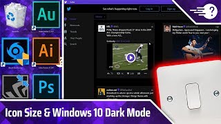 Desktop Icon Size, Title Bar Colour, Dark Mode & High Contrast in Windows 10