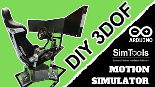 Do It Yourself a motion platform simulator 3 DOF with Arduino Simtools (Simulateur dynamique)