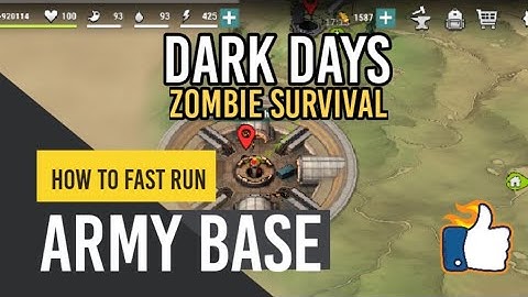 Dark Days zombie Survival - How to fast Run and kill in Army Base