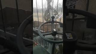 Scrap yard crane in the cab