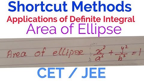 Short cut Method,Application of Definite Integral, 12th Maths, CET, JEE,Shortcut Methods for JEE