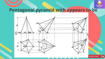 Pentagonal pyramid with appears to be in Projection of Solids in Sketch