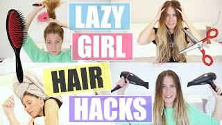 LAZY GIRL HAIR HACKS!