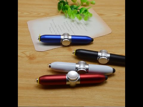 Customized LED Light Up Ball Pen with Stylus -personalized ...